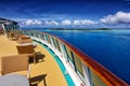 Cruise ship and desert island Royalty Free Stock Photo